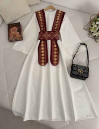 فستان دبل • مقاسات ٣٨-٤٨ • توصيل مجاني