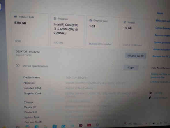 معالج Ci3 الجيل الثاني
رام 8 گيكا ddr3
كارت شاشة خارجي 1 گيكا nvidia 
كارت شاشة داخلي 4 گيكا
هارد 120 ssd 
وندوز 10 ملحقاته شاحنه فقط
للبيع ب 110 وبي مجال بسيط مكاني اربيل هفالان
رقمي *********** أربيل
