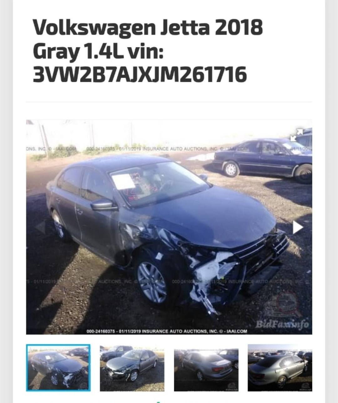 فولكس واجن جيتا (Volkswagen Jetta) ​2018
َمحرك 14 تيربو 1.4L Turbo TSI 
​86,000 مايل
​مرقمة دهوك
​امريكي (صور الحادث مرفقة للامانة).
​الإيرباكات: سليمة (لم تفتح في الحادث).
​مكان السيارة دهوك سميل
السعر 125 ومجال
رقم الموبايل
*********** سميل, دهوك
