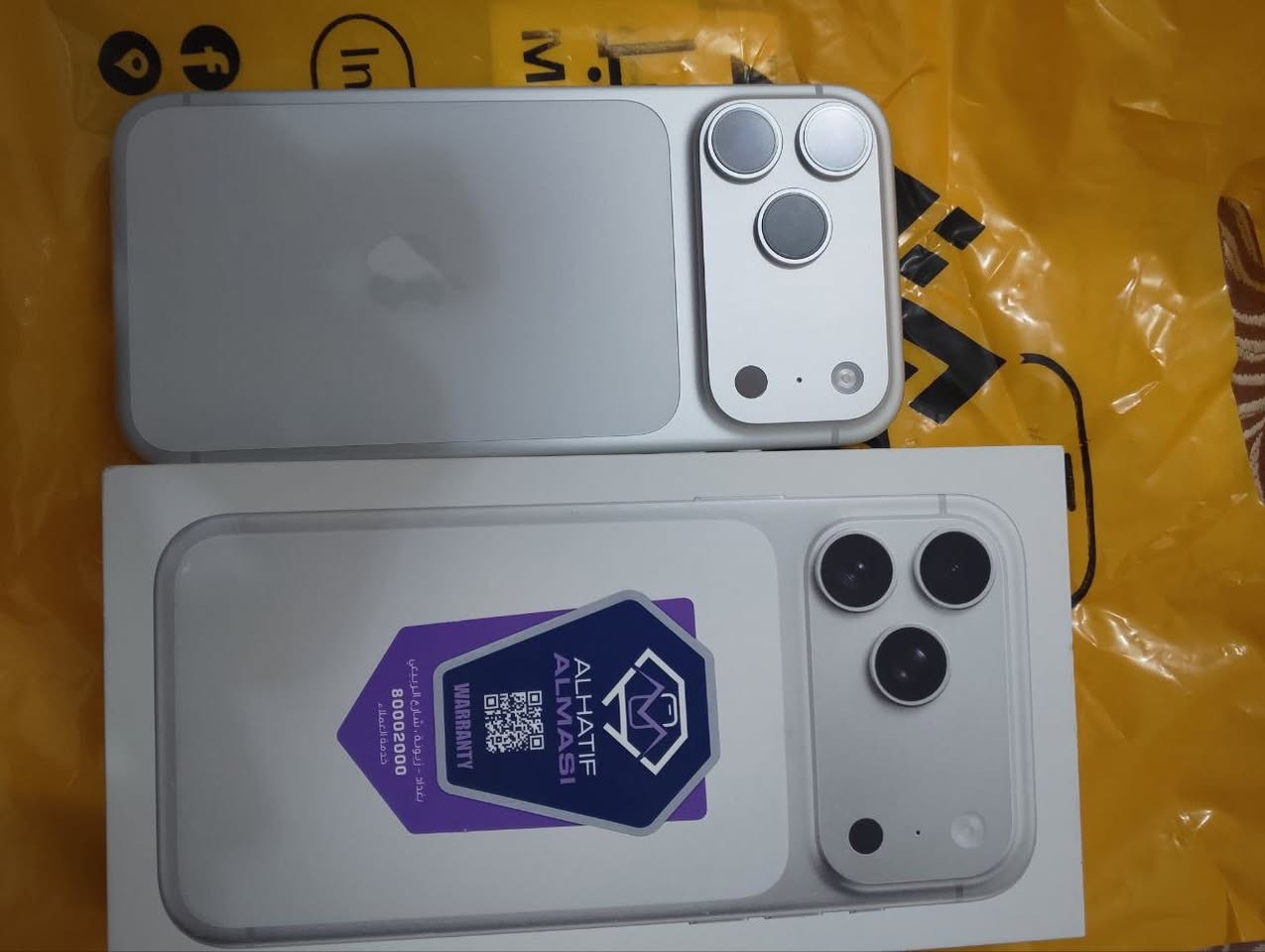 سلام عليكم ايفون 17 برو ماكس نسخه هونك كونغ ذاكره 256  سعره 2150 مكاني بغداد المدينه قطاع 2 (***********)
