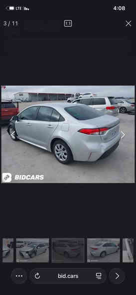 سلام عليكم 
تويوتا كورلا فئة LE 

موديل 2023 

بدون ايرباك 

ماشية ١٧  ألف 

مواصفات الLE معروفة 

شاشة كاربلاي 

كاميرات 

فول تحكم ستيرن

هندبريك اوتو 

ارع جام اوتو 

رادار توقف ذاتي 

محرك ٢٠٠٠ بانزين 

السعر 160 بيهة مجال بسيط

حادثها كما موضح بالصور وهنا بغداد صار بيه شوية بارد باب السائق والسونار مرفق مع الصور للاستفسار 

***********
