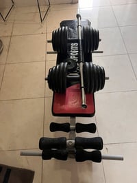 سلام ع جميع عندي جهاز مستقلي وبصير صدر علوي +سفلي ودامبل وزن10k + عقلة...