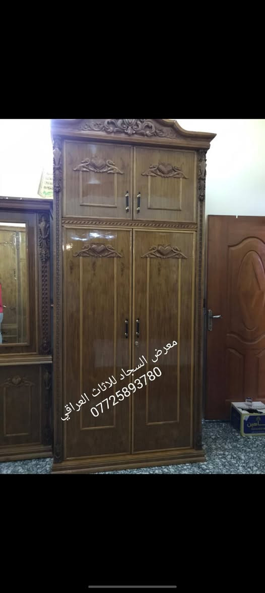 غرفة نوم ستة ابواب ملحق صاج من الداخل والخارج دنك زان سرير زان الدوشمة والصبغ حسب الطلب سمك الصاج 5 ملم للاستفسار والحجز  *********** 
                                  ***********
معرض السجاد للاثاث العراقي 
بغداد الدورة أبو دشير الشارع التجاري
