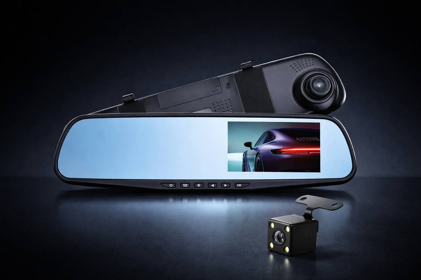 السعر 35 ول توصيل مجاني لجميع المحافظات 🔥🔥
مرآة السيارة الذكية Vehicle Blackbox DVR - كاميرا مزدوجة وشاشة 4.5 بوصة

• الموديل: Z-3061.

كاميرا داش كام متطورة مدمجة داخل مرآة الرؤية الخلفية، تمنحك تسجيلًا كاملًا للطريق من الأمام والخلف مع شاشة عرض مدمجة لتعزيز أمان قيادتك.

• شاشة عرض مدمجة: تأتي بشاشة مقاس 4.5 بوصة من نوع TFT مدمجة في المرآة لمتابعة التسجيل مباشرة.

• تصوير عالي الدقة: تدعم تسجيل الفيديو بدقة Full HD 1080P لضمان وضوح التفاصيل والصور.

• عدسة واسعة الزاوية: مزودة بعدسة رؤية عريضة (Wide-angle lens) بزاوية 170 درجة لتغطية أكبر مساحة ممكنة من الطريق.

• نظام تسجيل الطوارئ: يحتوي على مستشعر G-Sensor الذي يقوم بحماية الفيديوهات من المسح عند حدوث اصطدام.

• خاصية الرؤية الليلية: تدعم تقنية Night Vision لتحسين جودة التصوير في ظروف الإضاءة المنخفضة.

• مراقبة ذكية: تدعم ميزات اكتشاف الحركة (Motion Detection) والتسجيل الدوري (Cyclic Recording) لضمان عدم توقف التسجيل.

المواصفات:
• دقة الفيديو: 1920x1080P / 1280x720P.
• صيغة الفيديو: MOV (H.264, Audio: AAC).
• تخزين الذاكرة: تدعم بطاقة ذاكرة TF حتى 32 جيجابايت كحد أقصى.
• البطارية: مدمجة بسعة 150mAh.
• واجهة الطاقة: 12-24V 2A.
• اللغات: تدعم لغات متعددة.
• الميكروفون والسبيكر: مدمج داخل الجهاز.

محتويات العلبة:
• مرآة الرؤية الخلفية المزودة بالكاميرا والشاشة.
• كاميرا خلفية إضافية.
• وصلات التركيب والطاقة.


**إذا كنت صاحب هذا الإعلان وتريد حذفه لأي سبب، رجاءا أرسل رسالة إلى الدعم الفني**
