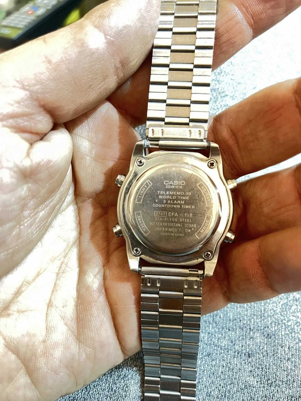 كاسيو دبل تايم اصلي
مينه نيلي
ايام وتاريخ شهري يومي
سير سل ستيل
لامينوس
كوارتز 
مختم ضهر براغي 
اناره 
نظافه 90٪؜
سعر 35 
حجز خاص
موجود توصيل 
حجز خاص


**إذا كنت صاحب هذا الإعلان وتريد حذفه لأي سبب، رجاءا أرسل رسالة إلى الدعم الفني**