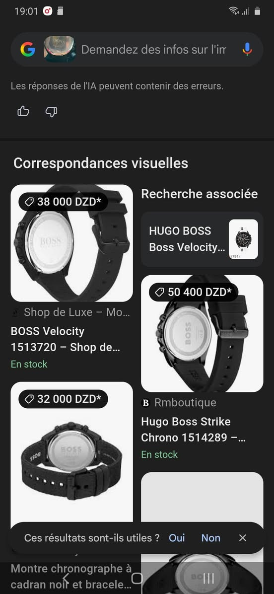 كاين هاذي ساعة اورجينال نوع BOSS لي يساوم مليح بصحتو راهي باينا شحال دير جديدة


**إذا كنت صاحب هذا الإعلان وتريد حذفه لأي سبب، رجاءا أرسل رسالة إلى الدعم الفني**