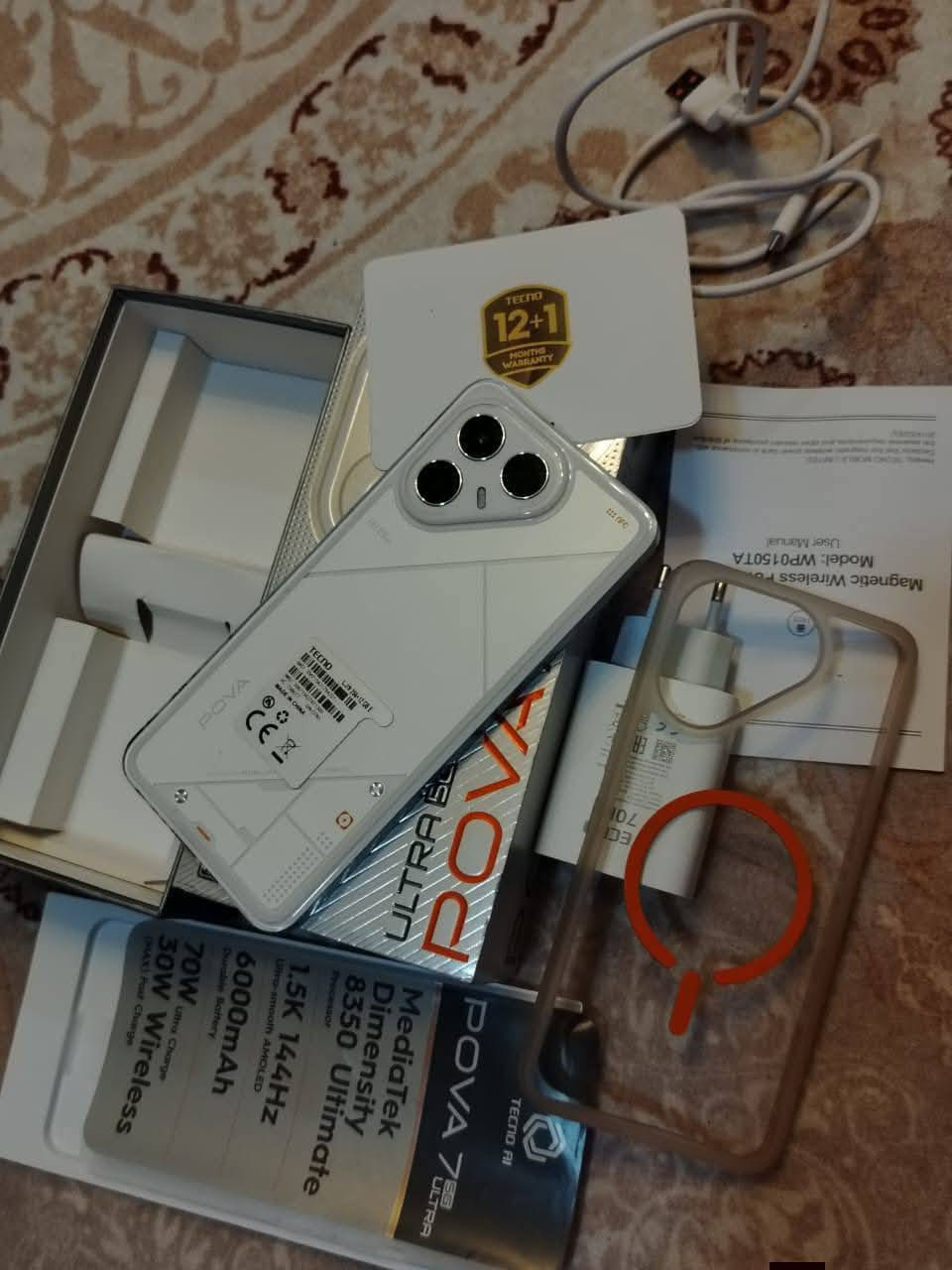 #ألسلام_عليكم
#تكنو_بوفا'7الالترا 5Gذاكرة 256G رام 16
الهاتف غني عن التعريف بموصفات عملاقة وشاحن 70W ويدعم الشحن السريع واللاسلكي والشحن اللاسلكي العكسي ومخصص للالعاب و البرامج القوية اللون ابيض

مع كافة ملحقاته + يدعم ببجي 120FPS 

هاتف بعدو وضع شركه 

السعر ٤٤٠ بي مجال شي بسيط 

متواجد ع الخاص...


**إذا كنت صاحب هذا الإعلان وتريد حذفه لأي سبب، رجاءا أرسل رسالة إلى الدعم الفني**