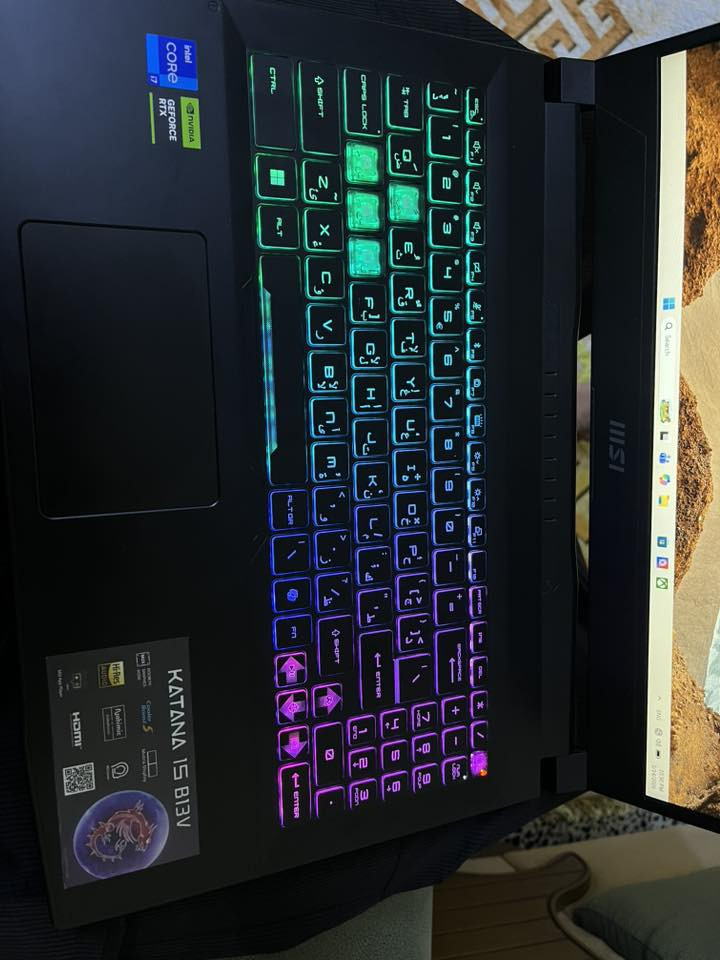 السلام عليكم شلون الشباب
لابتوب MSI KATANA  للبيع نضيف كلش شخصي  
مواصفاته
 i7-13620H
Ram 16 DDR5 
Hard 1T NVME
RTX 4050 6G 105W خام 
Screen 144HZ 

السعر مليون و 150 الف جهاز كلش كلش كلش نضيف مكاني بغداد 
للاستفسار متواجد واتساب ***********

