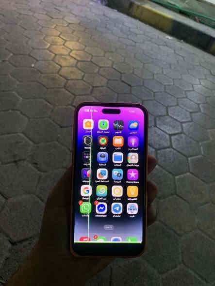 .
ايفون 14 برو ماكس
ذاكره 256 .
بطاريه 100 مبدله .
شاشه بيه خط .
ضهر فقط تحويره مابي شي 
سعره 475 الف .
م رمادي
***********
