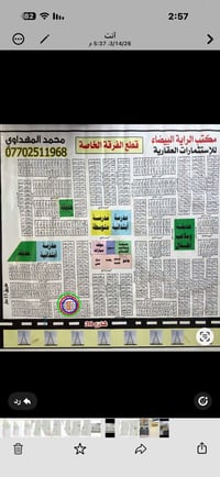 قطعة ارض • ١٠٠م • كراره حي الرئاسات