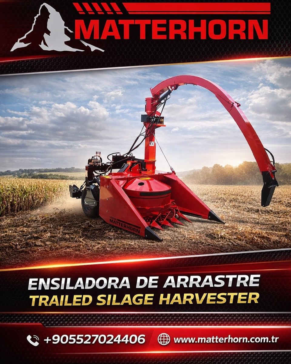 🇪🇸Ensiladora de arrastre
🇬🇧Trailed silage harvester
🇮🇹Mietitrice trainata per insilato
🇷🇴Combină de recoltat siloz tractată.

Para más información info@matterhorn.com.tr
Teléfono : +905527024406
https://www.matterhorn.com.tr/


**إذا كنت صاحب هذا الإعلان وتريد حذفه لأي سبب، رجاءا أرسل رسالة إلى الدعم الفني**