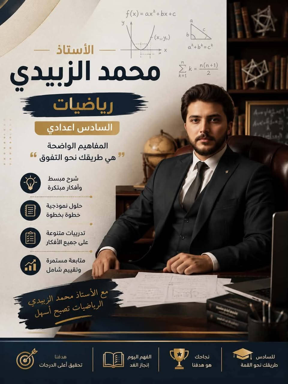 رحلة الـ 100% تبدأ من هنا! 🚀
إلى طلبتنا الأعزاء في مرحلة السادس الإعدادي.. لأنها السنة الأهم في مسيرتك الدراسية، معهد [المجد التعليمي] يفتح أبوابه ليتفوق معكم خطوة بخطوة!
​نعلن عن بدء التسجيل للدورات التقوية الشاملة والمكثفة لكافة الفروع: للسنة 2026/2027
​🔬 الفرع العلمي 
​📚 الفرع الأدبي
​⚙️ الفرع المهني (بكافة اختصاصاته)
​ليش تختار معهد [المجد التعليمي]؟
​كادر تدريسي نخبوي: نخبة من أفضل وأشهر أساتذة المحافظة أصحاب الخبرة والكفاءة في المناهج الوزارية.
​ملخصات وملازم حصرية: تركز على الأنماط الوزارية والأسئلة المتوقعة.
​نظام امتحانات صارم: امتحانات (يومية، أسبوعية، وشاملة) لمحاكاة الأجواء الوزارية كسر حاجز الخوف.
​بيئة تعليمية مثالية: قاعات مكيفة، ومجهزة بأحدث وسائل الإيضاح 
​متابعة مستمرة: الى يوم الامتحان
​💡 مفاجأة الموسم: خصم خاص للأخوة والطلبة المتميزين، وإمكانية الدفع بالأقساط المريحة!
​📍 العنوان: [بغداد حي الجهاد الحمدانية]
📞 للاستفسار والحجز: [***********
​المقاعد محدودة جداً لضمان التركيز والفهم.. سارع بالتسجيل
