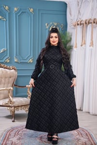 فستان • سواد فاحم • فري سايز ٩٠كيلو