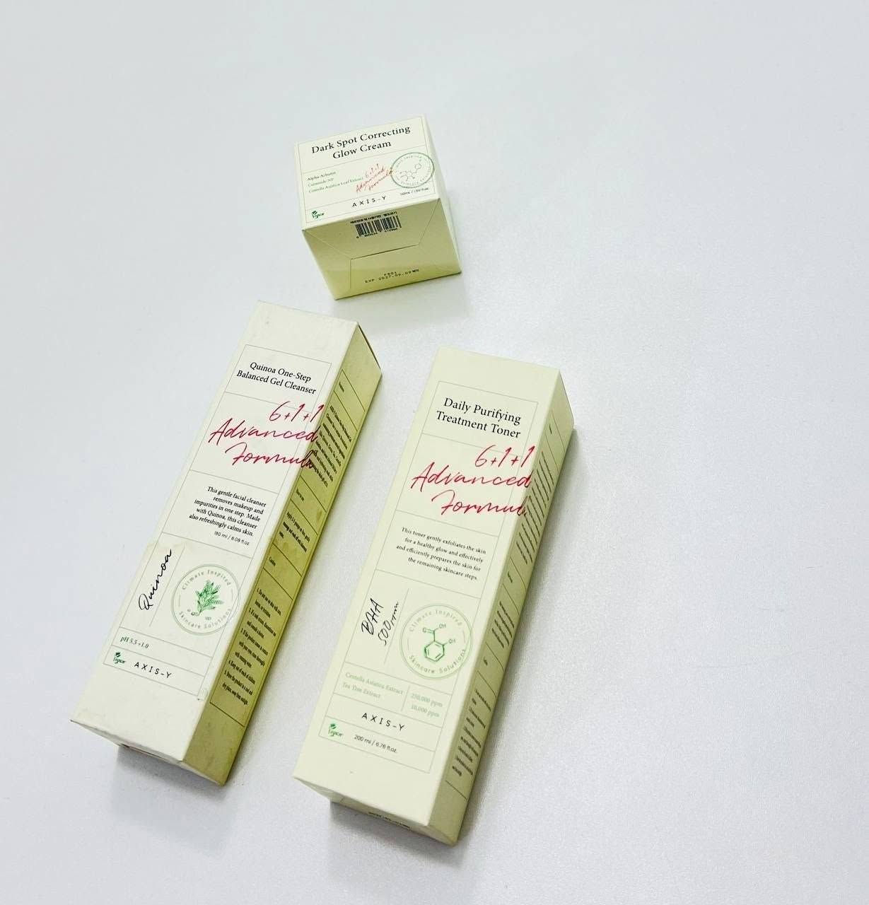 ✨🌿 عرض اكسيس واي  AXIS-Y المتكامل 🌿✨
روتين مثالي للبشرة الدهنية والمختلطة 💚
✔️ تنظيف عميق
✔️ تقليل الحبوب وآثارها
✔️ تفتيح وتوحيد لون البشرة
✔️ ترطيب وإشراقة طبيعية
📦 غسول + تونر + كريم
> ﹏﹏﹏﹏﹏﹏ 𓍢ִ໋ 🫧 ✧ 🦢 𓍢ִ໋ 🪞 ﹏﹏﹏﹏﹏﹏

> 𓍢ִ໋🌷‌֒ ✧˚ ༘ ⋆｡˚ ☁️


**إذا كنت صاحب هذا الإعلان وتريد حذفه لأي سبب، رجاءا أرسل رسالة إلى الدعم الفني**