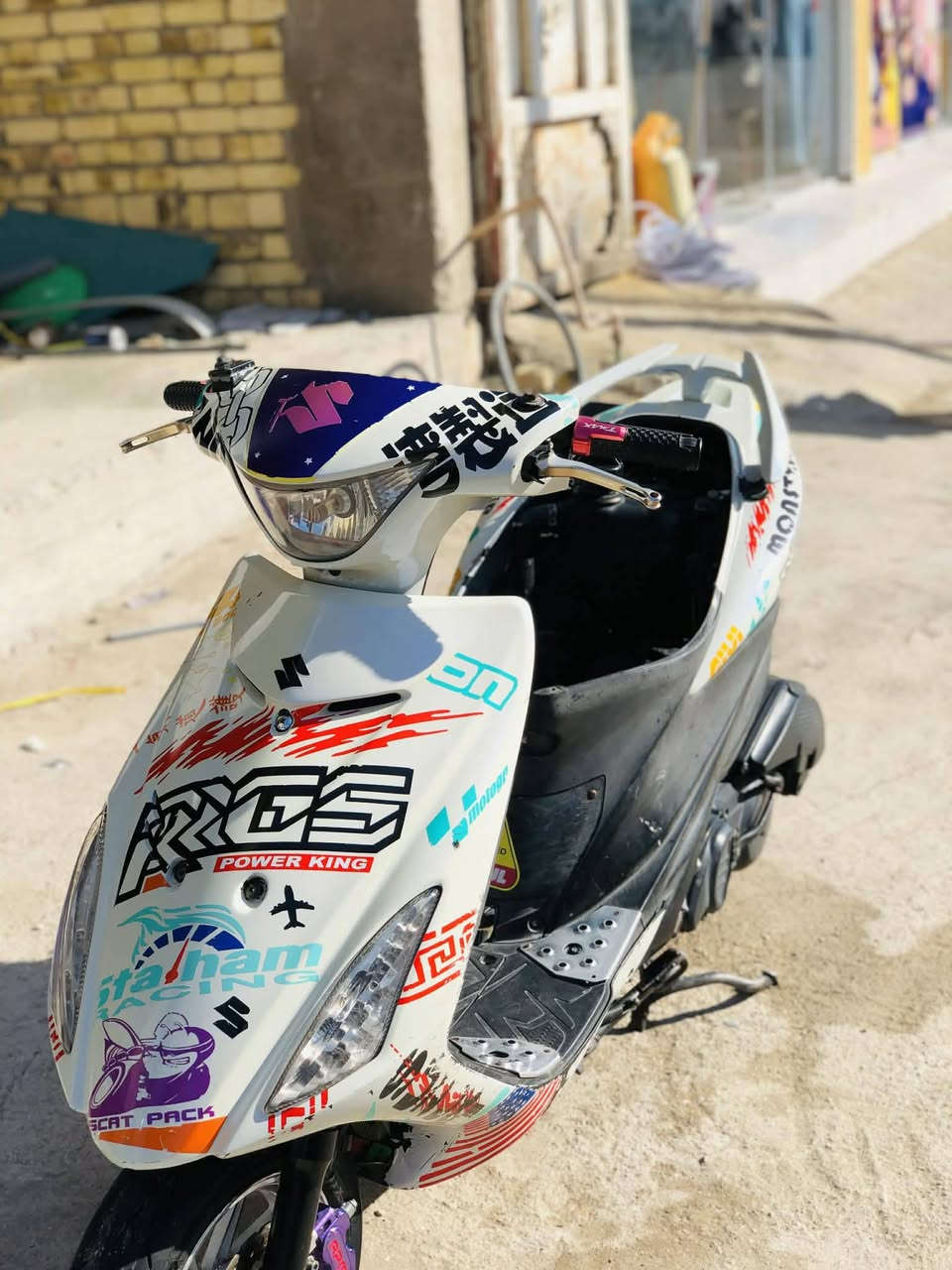 دراجه ادرس ياباني مزوده/ بكلايت شاير صالنصة وياله دراجه خير من الله ما به كل نقص سعر بل خاص  *********** مكاني داموك
