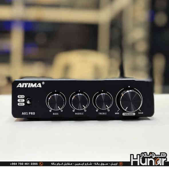 AIYIMA A01 Pro 100W x 2 Power Amplifier Bluetooth 5.1 Class D Amp TPA3116 2.0/2.1 Channel Stereo Amplifier Receiver Mini Speaker Amp with 3.5mm AUX Output + Power Adapter
( کوردی • عربي )

🟢توصيل موجود الي جميع المحافضات
🟡گەياندن هەیە بۆ هەموو شوێنێک

🟠مــعـرض هــونـەر
🔸للـصوتــیات(امبلیفایر• سماعة• رادیو• انتیك• مایكروفون)
🔸عــنـوان• اربیل سوق بالة • شارع اربعین
🔸مـوبایـل• ***********
                   ***********

🔵پـێـشانـگای هــونـەر
🔹بۆ ئامێری دەنگی و کارەبایی(ئیمپلیفایر• سەماعە• ڕادیۆ• مایکرۆفۆن)
🔹ناونیـشان• هەولیر • بازاری لەنگەی ٤۰م
🔹مـــۆبـایـل• 
***********
***********

•••••••••••••••••••••••••••••••••••••••••••••••••••
#iraq #kurdistan #duhok #zaxo #hawler #karbala #slemani #erbil #baghdad #kurd #kurdish #akre  #karkuk #kuwait #najaf
#amplifier #audio #subwoofer #sound #music #audiophile #bass #stereo #amplifiers #speaker #soundsystem #speakers
#اربيل #العراق #بغداد
