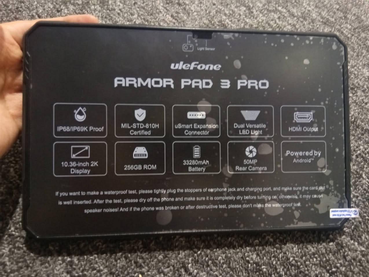 تابلت مدرع جديد
ulfone armor 3 pro
الذاكرة 256 والرام 16
البطارية 33.280 والشاحن 66 واط
السعر 300 الف نهايتة


**إذا كنت صاحب هذا الإعلان وتريد حذفه لأي سبب، رجاءا أرسل رسالة إلى الدعم الفني**
