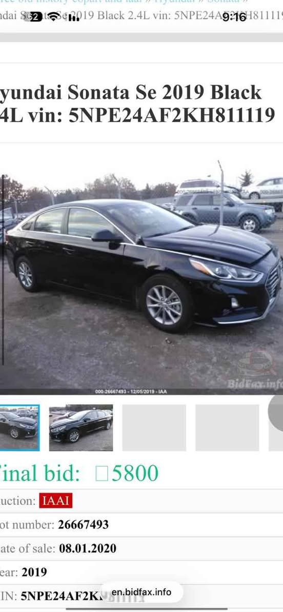 سوناتا ٢٠١٩
ماشية ٤٠ الف
رقم نجف
مابيها نقص 
السعر ١٤٣ 
*********** النجف, العراق
