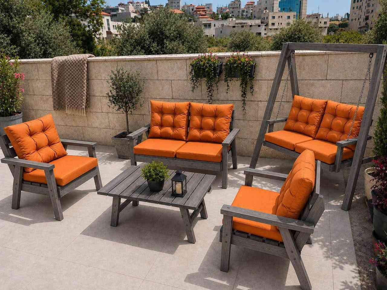 🌿 قعدة خارجية فخمة ومريحة للحدائق والسطوح والجلسات العائلية 🌿

✨ خلي مكانك الخارجي أجمل مع طقم جلسة خشبي بتصميم أنيق وعصري، مصنوع بجودة عالية ومناسب للاستخدام اليومي والخارجي.

✅ خشب قوي ومتين
✅ إسفنج ووتر بروف مضغوط  مريح للجلوس لفترات طويلة
✅ تصميم عملي يناسب الحدائق والبرندات والأسطح
✅ متوفر بأكثر من لون للقماش لتختار اللي بناسب ذوقك

الطقم عباره عن
كرسي مفرد عدد ٢
مجوزه عدد ١
طاولة 

 🚚 متوفر الآن — اطلب لونك المفضل وخلي جلساتك الخارجية غير ✨ חיפה, HA


**إذا كنت صاحب هذا الإعلان وتريد حذفه لأي سبب، رجاءا أرسل رسالة إلى الدعم الفني**
