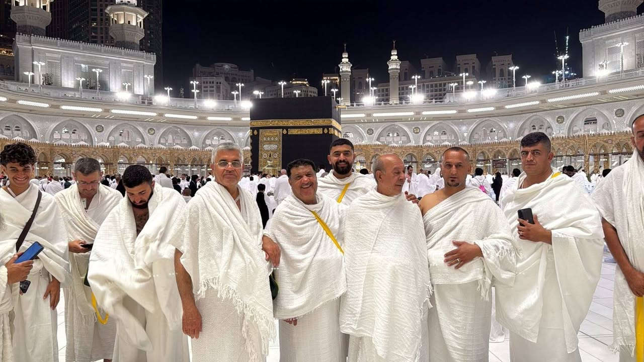 في فجر هذا اليوم الموافق 5 محرم 1448هـ قافلة شركة الحجاج العراقية تكمل مناسك عمرة محرم وهي لله الحمد اول قافلة على مستوى الانبار تؤدي عمرة شهر محرم وبكل يسر وسهولة.  نسأل الله لهم العون والقبول وطيب الاقامة عند بيت الله الحرام وحضرة رسول الله صلى الله عليه وسلم وان يكتبها لكل مشتاق وكل من قال امين🤲🤲 
⭐الحجز مستمر لرحلة 7/10 البر والجو ان شاء الله. ***********
