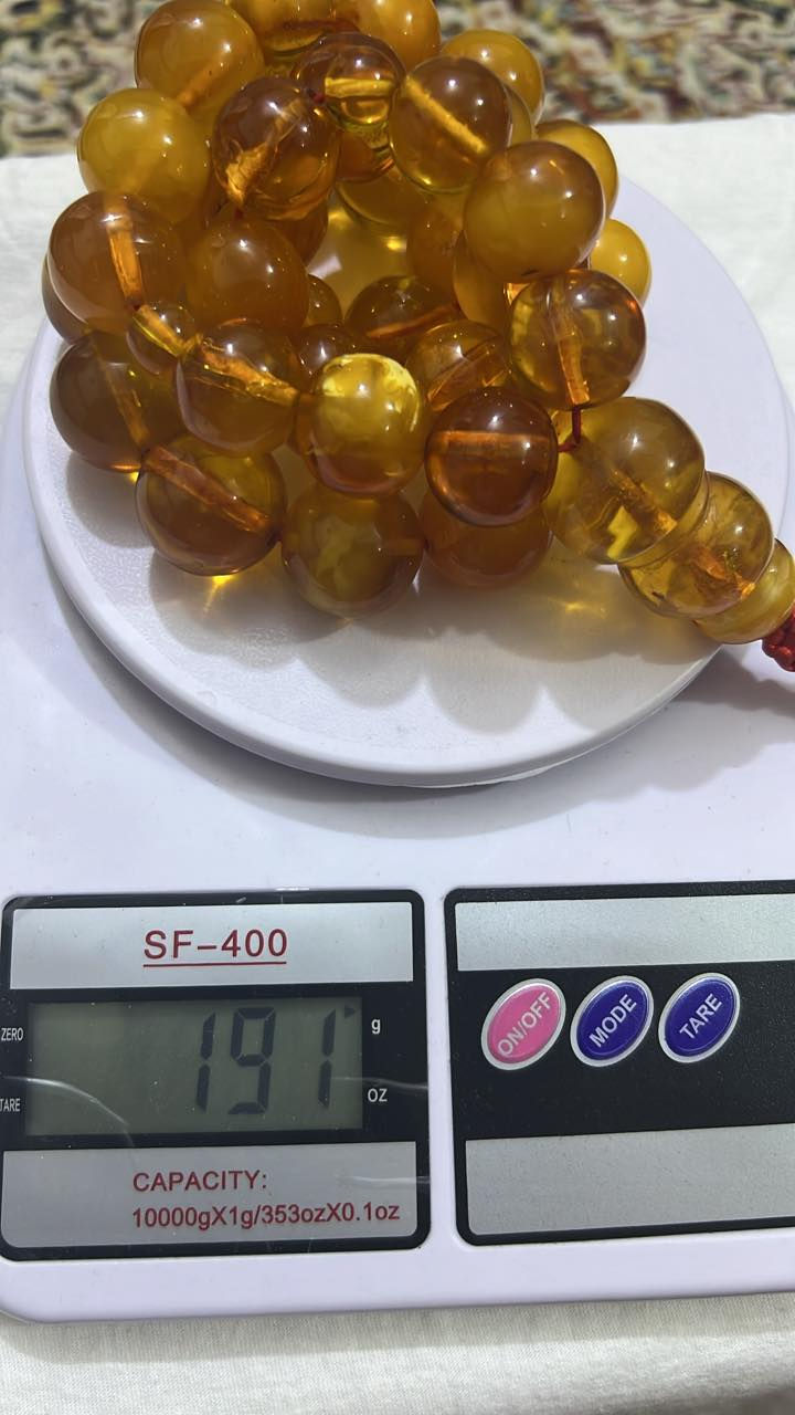 كهرب الماني بلغني اصل عقود  الوزن 191 غرام عدد الحبات 33 حبه خاص موجود توصيل جميع المحافظات *********** بي واتساب
