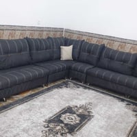 ديوان تزگام شغل عراقي موديل تركي سرير ومخزن 10 مقاعد قماش كتان نضيف جد...