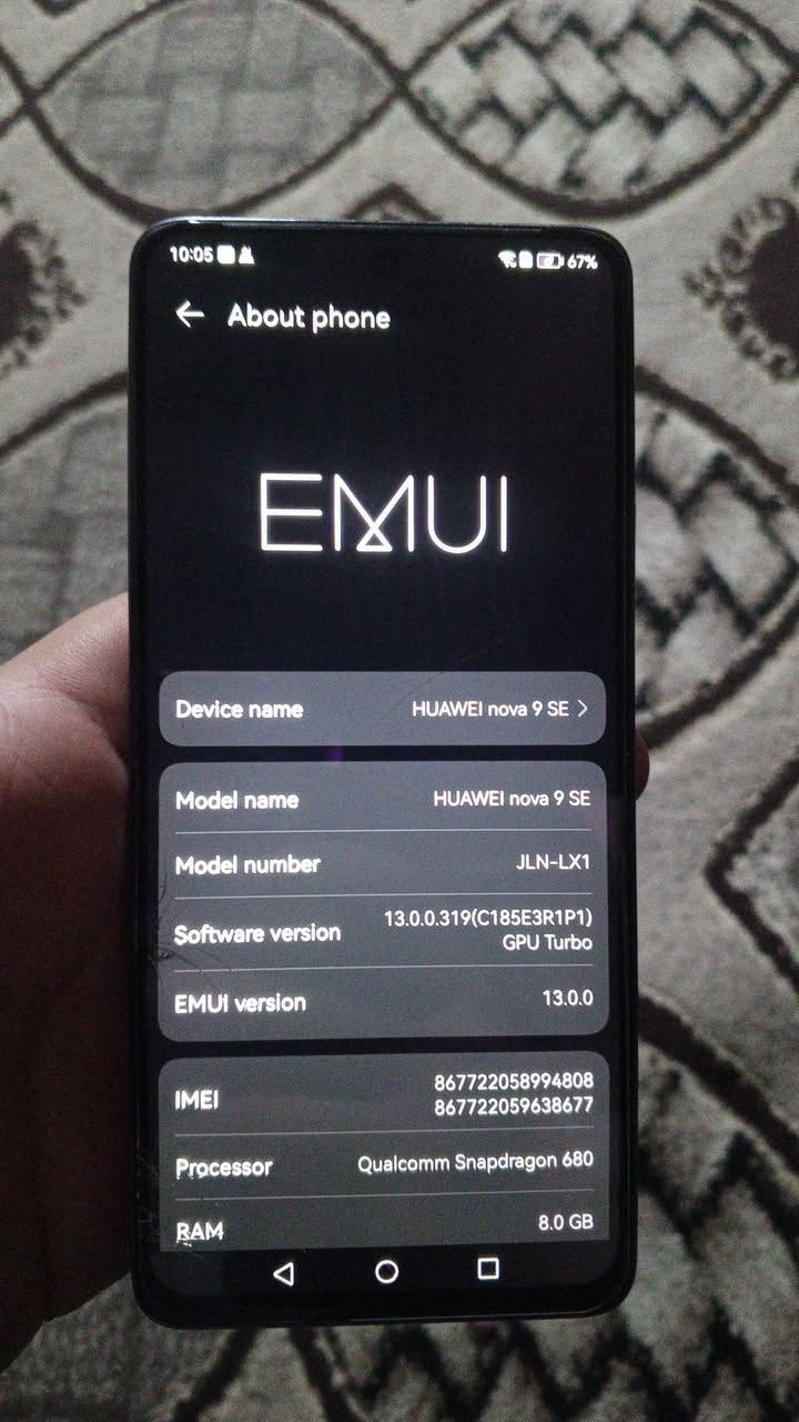 HUAWEI nova 9 Se
شاشە بیلادی بەس تۆزێک شکاوی هەیە لە ڕەسمەکە دیارە وە هیچ کێشەیەکی نیە لەمسی بێ عەیبە✅
 
پاتری بە شەرت✅

60 FPS بۆ پۆبجی✅

نرخی 125 هەزارو مەعمەلەیەکی کەم✅ 

رقم: ***********
رقم:***********
شوێن کرکوک كركوك, العراق
