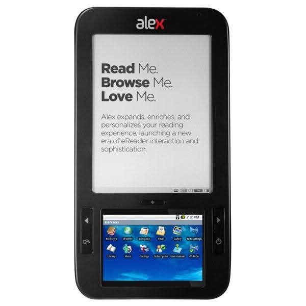 هذا الجهاز هو قارئ كتب إلكترونية من طراز Highscreen Alex، يتميز بكونه يجمع بين شاشتين: شاشة علوية تعمل بتقنية الحبر الإلكتروني للقراءة المريحة، وشاشة سفلية ملونة تعمل باللمس بنظام أندرويد. 
نوع الشاشة: شاشة إلكترونية مقاس 6 بوصات في الأعلى، وشاشة ملونة مقاس 3.5 بوصة في الأسفل. 
نظام التشغيل: يعمل بنظام أندرويد. 
التخزين: يحتوي على ذاكرة داخلية بسعة 2 جيجابايت، قابلة للتوسيع باستخدام بطاقة microSD. 
الاتصال: يدعم الاتصال بالشبكة اللاسلكية Wi-Fi.
السعر ٣٥ الف مع توصيل نهائي


**إذا كنت صاحب هذا الإعلان وتريد حذفه لأي سبب، رجاءا أرسل رسالة إلى الدعم الفني**