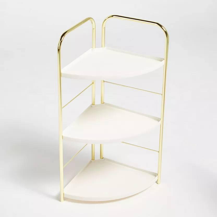 رفوف لون ذهبي وأبيض ثلاث طوابق بدون براغي يتخله بالحمام او في اي مكان داخل البيت سعر القطعه ١٠ الف مكاني البصره دور النفط للاستفسار خاص او على رقم الواتساب ***********
