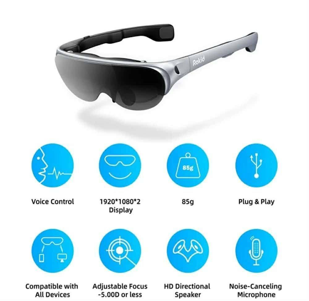 نظارة Rokid Air (واقع معزز)
📺 الشاشة: Full HD بدقة 1920×1080 لكل عين
⚡ معدل التحديث: حتى 120Hz (حسب الجهاز)
🎧 الصوت: سماعات مدمجة بتقنية موجهة
🔌 الاتصال: USB-C مباشر (Plug & Play)
📱 التوافق: تعمل مع أغلب هواتف أندرويد، الحاسوب، وأجهزة الألعاب الداعمة لـ USB-C Display واجهزة الايفون عبر الحهاز الملحق 
⚖️ الوزن: خفيفة جداً حوالي 85 غرام
🕶️ الاستخدامات: مشاهدة أفلام، ألعاب، عمل شاشة افتراضية كبيرة
🔋 الطاقة: تعمل من الجهاز المتصل (بدون بطارية داخلية)
وايضا مع جهاز ملحق XREAL  يحتوي على منصات نتفلكس وديزني لمشاهدة الأفلام والبث الاسلكي مع الهاتف 

✅ المميزات:
صورة كبيرة كأنها شاشة سينما
خفيفة ومريحة للارتداء
سهلة التوصيل
مناسبة للسفر والاستخدام اليومي
💰 السعر: 300 الف بيع او مراوس حسب القناعة


**إذا كنت صاحب هذا الإعلان وتريد حذفه لأي سبب، رجاءا أرسل رسالة إلى الدعم الفني**