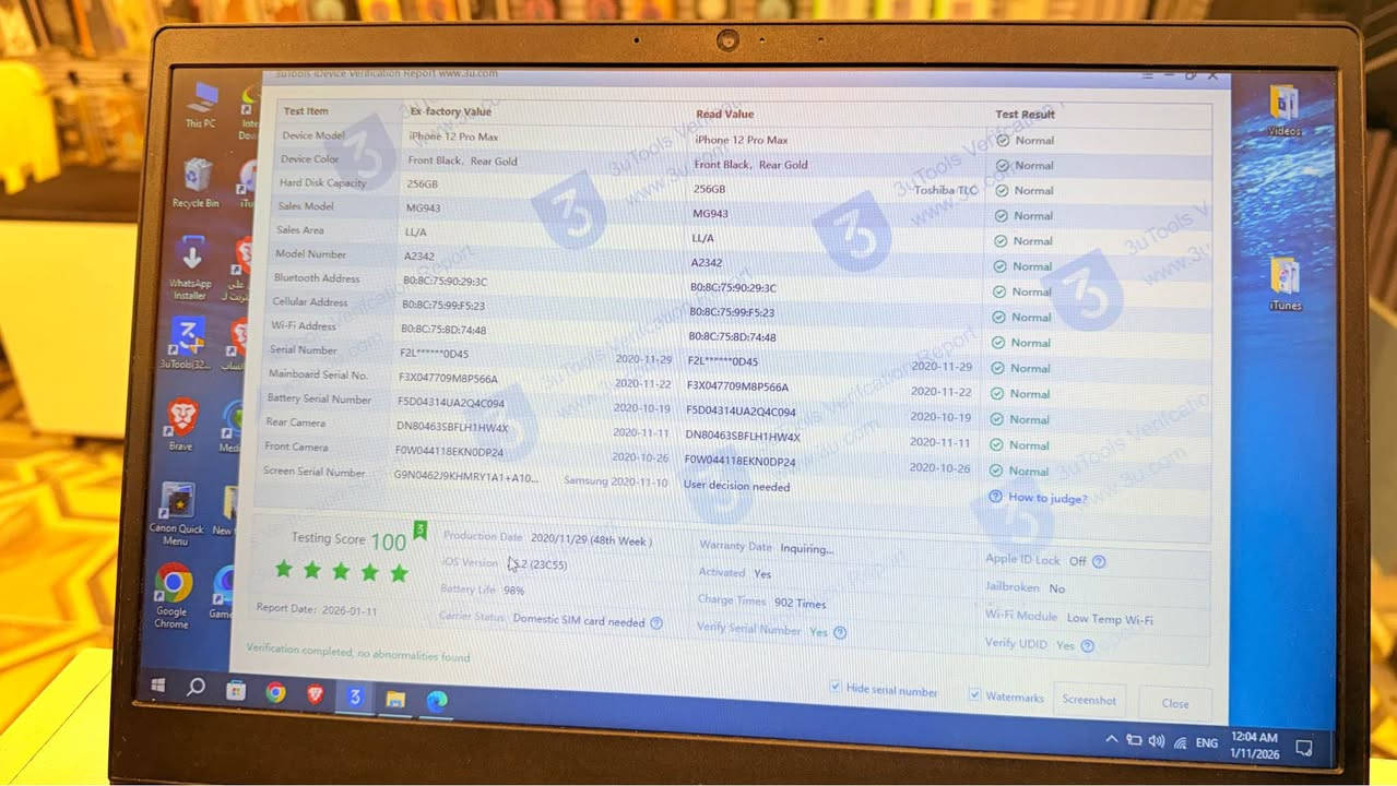 ايفون 12برو ماكس ذاكره 256 مبدل بطاريه وكاله الجهاز شخطه مابي السعر 450قفل *********** العنوان كركوك قصاب خانه مجاور صيدلية الكندي عباس فون كركوك, العراق
