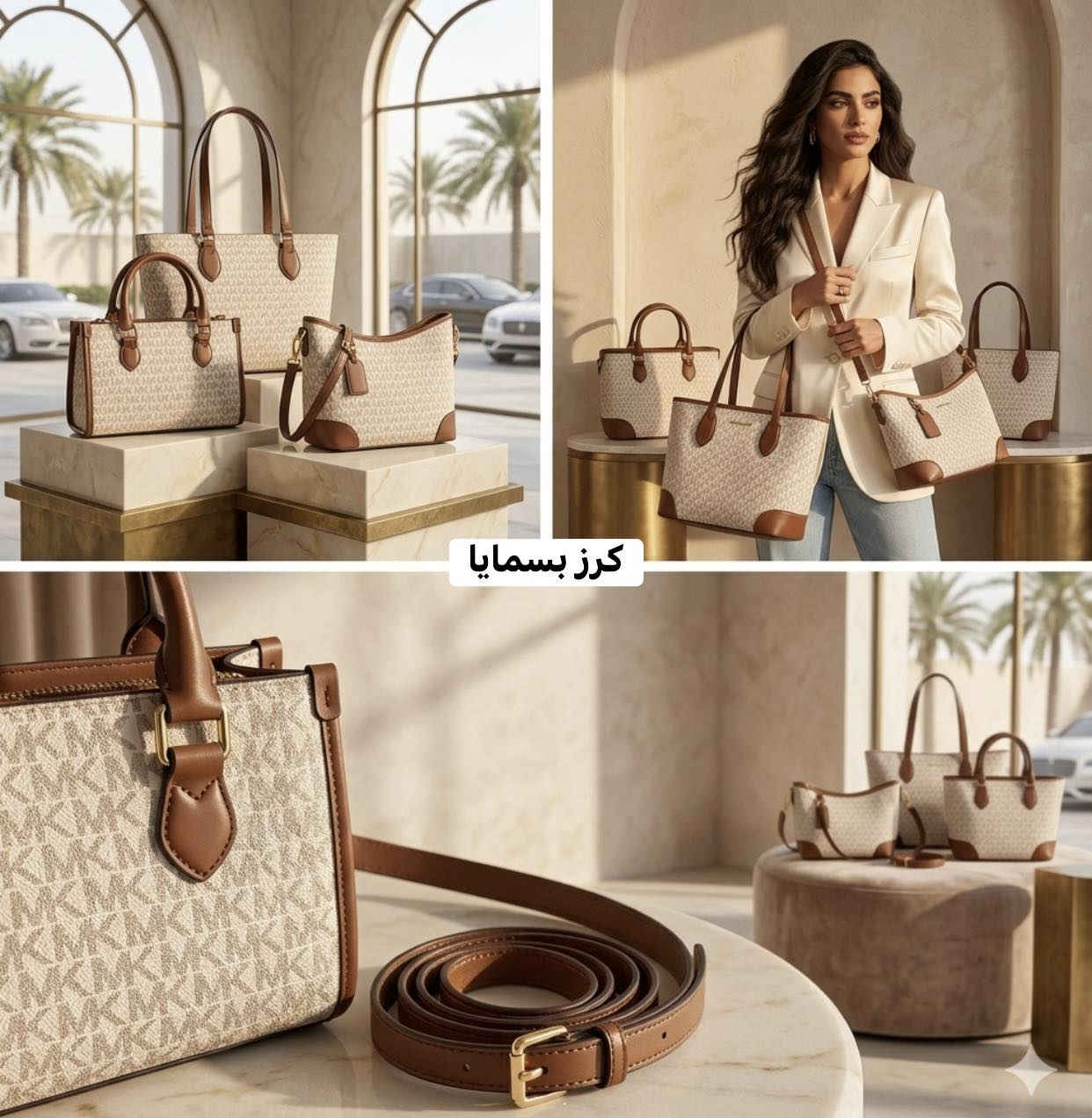 حقائب نسائيه من ماركة مايكل كورس (Michael Kors) الشهيرة بنقشة شعار "MK" 😍
الكلاسيكية باللون البيج (الفانيلا) مع تفاصيل وأحزمة من الجلد البني.🤍🤎
تأتي الحقائب بأحجام وتصاميم متنوعة تناسب مختلف الاذواق 🤎🤍
حقيبة صغيره والمتوسطة والتوت الكبيرة ✅
متوفر توصيل .


**إذا كنت صاحب هذا الإعلان وتريد حذفه لأي سبب، رجاءا أرسل رسالة إلى الدعم الفني**