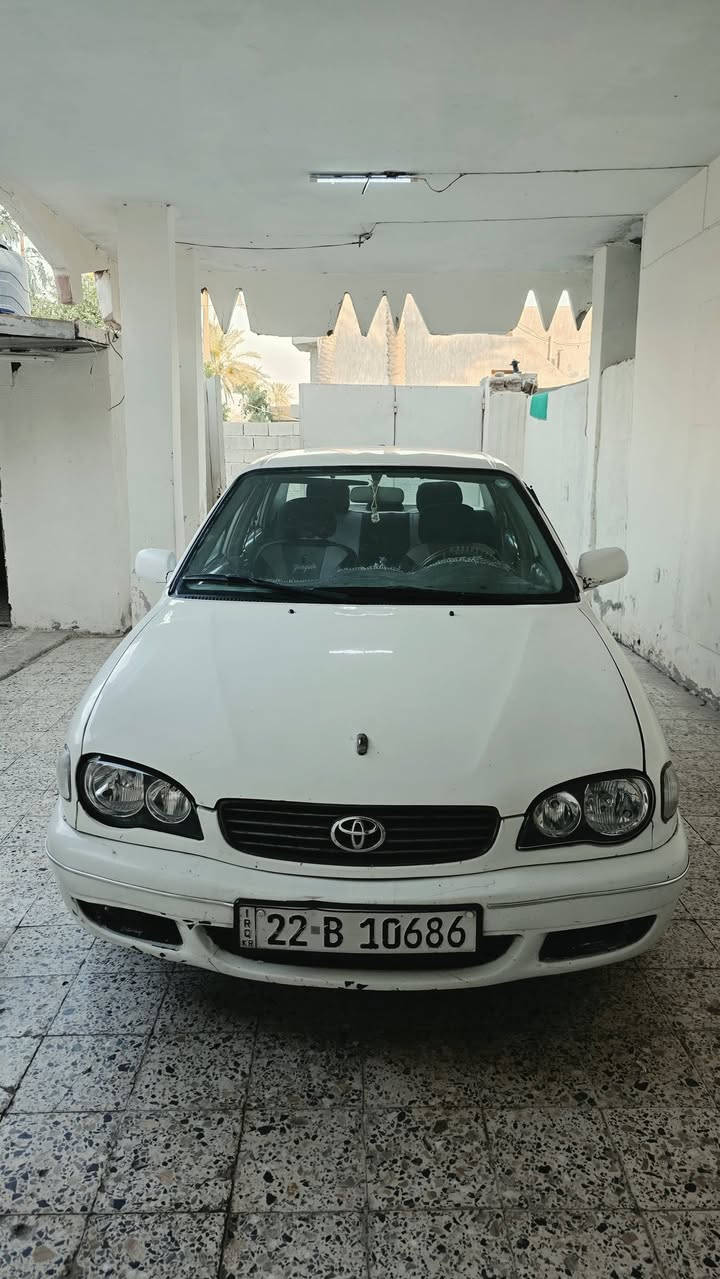 السلام عليكم
للبيع تويوتا كورولا موديل 2000 مكينه 1600 كير اوتاماتيك تبريد جدا ممتاز
صدر خلفي كله جديد تخم تاير جديد صدر امامي نصف عمر 
بلكات نوزلات كله مبدل السياره مصبوغه حزام 
 سيارة جاهزه  ارقام جديده سنويه باسمي مكانى  بلد صللح الدين  سعر ٥٤ ورقه وبيها مجال بسيط للاستفسار الاتصال على الرقم ***********
