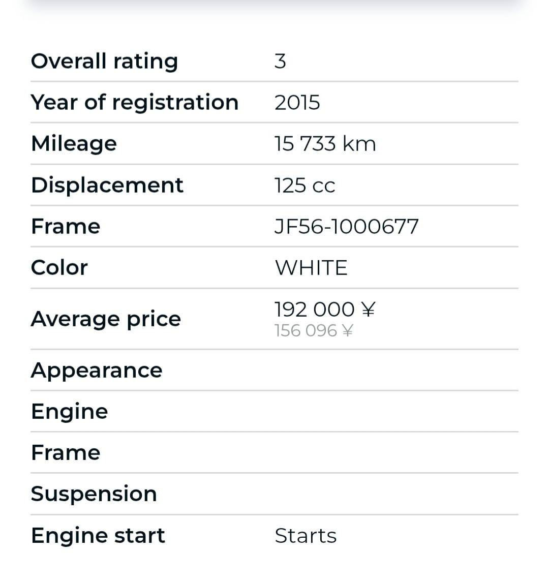 سلام عليكم
PCX 
جيل ثاني 
مكينة 125
ماشيه 25الف
مكينة مكفوله 
كفرات مكفولات ماعدة الجهة اليسره مال بجم 
صور المزاد وكتلوكو ورقم الشاصي موجود دراجة نضيفة من أخذته من الرمبه هم شاديلهة الصلنصة طابق رقم الشاصي ويا ورقة المزاد مكاني سبع ابكار أو شارع الكفاح 
***********
