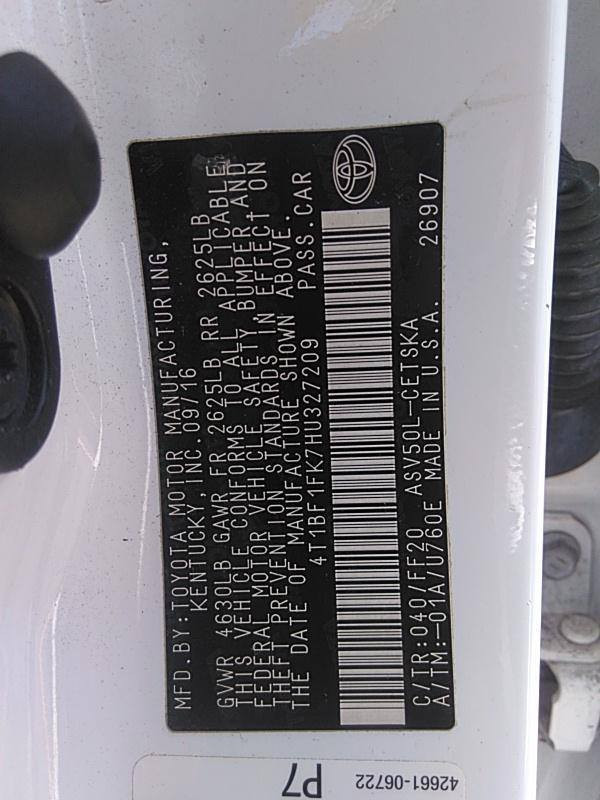 مكان السيارة الانبار الحبانيه
كامري موديل ٢٠١٧ 
مواصفات SE 
داخل لون أسود 
رقم سليمانيه 

صور الحادث بالمنشور
بجم كبس 

ايرباك ستيرن ودشبول سليم 
سيارة كلش نظيفة 
ماشي72الف
سعر178

***********
