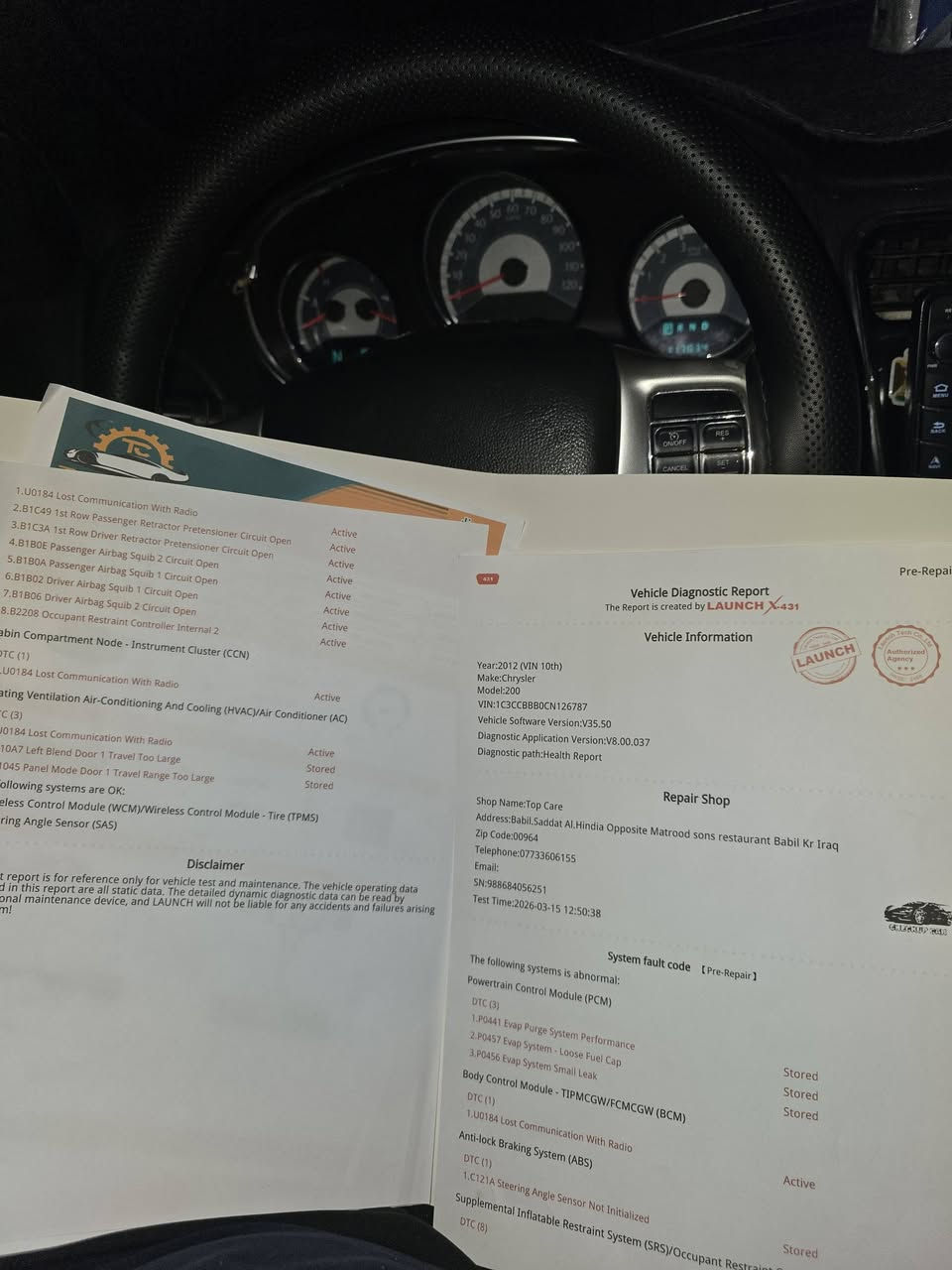 🚗 للبيع — كلايسلر C200 موديل 2012
السيارة مناقصها كلشي مكان السيارة بابل /المسيب
🔹 المحرك: 2400
🔹 القير: 6 سرعات
🔹 الممشى: 112 ألف
🔹 الحالة العامة: نظافة 90%
🔹 صبغ: بيها صفحة + 3 قطع كلير
🔹 ضربات خفيفة: قطعتين
✨ المواصفات:
✔ شاشة + كامرة
✔ حساسات
✔ تدفئة كشنات + تبريد
✔ تحكم ستيرن
✔ غرفة جديدة
✔ ما ناقصها أي شي
📍 السيارة رقم بابل باسمي
📅 السنوية لحد 28
💰 السعر: 78 ورقة (قابل للنقاش)
📩 للاستفسار خاص أو اتصال :***********
