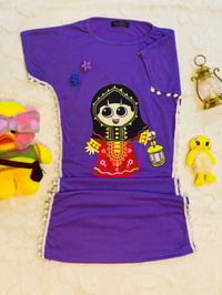 دشداشة رمضانية • بنوتات ٦-١٢ سنة • قماش ليكرا