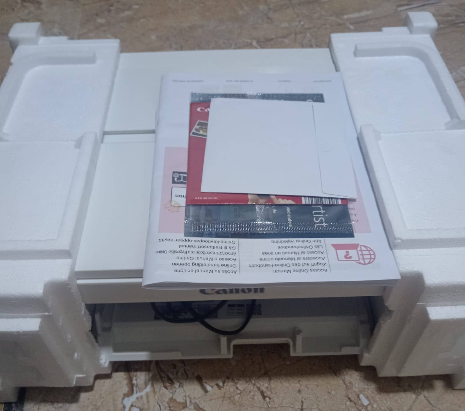 مميزات Canon PIXMA TS3350 جديده غير مستخدم 
 • 🖨️ طباعة ألوان + أسود
 • 📷 وظيفة سكنر (نسخ ومسح ضوئي)
 • 📱 دعم Wi-Fi للاتصال من الهاتف/اللابتوب
 • 🖥️ مناسبة للمدرسة، البيت والمكتب الصغير
 • 💧 تستخدم أحبار حبرية (Cartridges)

*********** 
بعقوبة 
السعر 80 وبيها مجال
