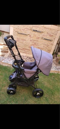 عربانة • عجلات كبيرة • فراش قابل للغسل