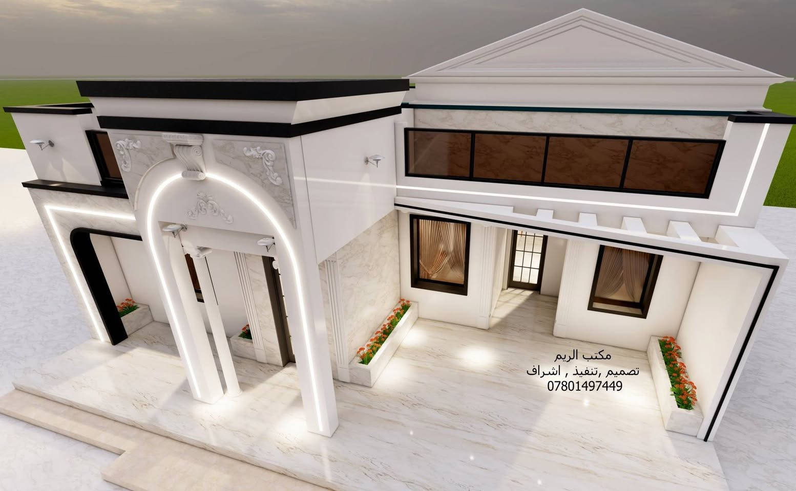 السلام عليكم
تصميمي لواجهة دار سكني طابق واحد في محافظة المثنى
مكتب الريم // تصميم ،تنفيذ ،اشراف
العنوان السماوة الغربي قرب حسينية ال غريب بالفرع مقابل مذخر الثقة
اوقات الدوام من ٤ والنصف مساء إلى ٨ ونصف ليلا
للإستفسار الاتصال على الرقم *********** //***********
