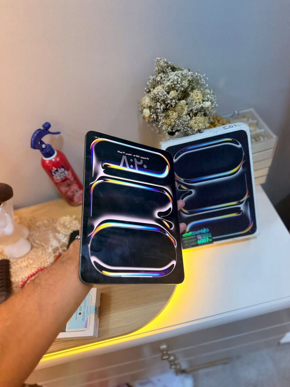 ايباد برو M4 2024 ذاكره 256 جهاز مكفول ونضافه 90‎%‎  وملحقات باكيت وشاحنه كامل ملحقات وبطاريه 89
سعره 885 قفل 
بغداد خطيب شعله 
***********
