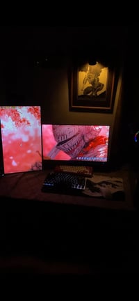 بي سي كامل او شاشتين وحده 180هيرتزاو وحده 75هيرتز ويا كيبورد او ماوس م...