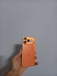 Iphone 14 pro Max مغلف 17 لون برتقالي 360 درجه ذاكره 256 نموذج M بطاري...