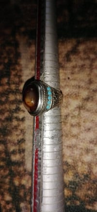 خاتم سليماني • حجر دموي • صياغة يدوية