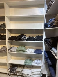 رفوف عدد 4 عرض 125سم ارتفاع 240 سم 6 خانات استعمال قليل للبيع مكان بغد...