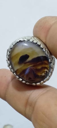 خاتم عقيق يماني • فضة 925 • صياغة خراسانية