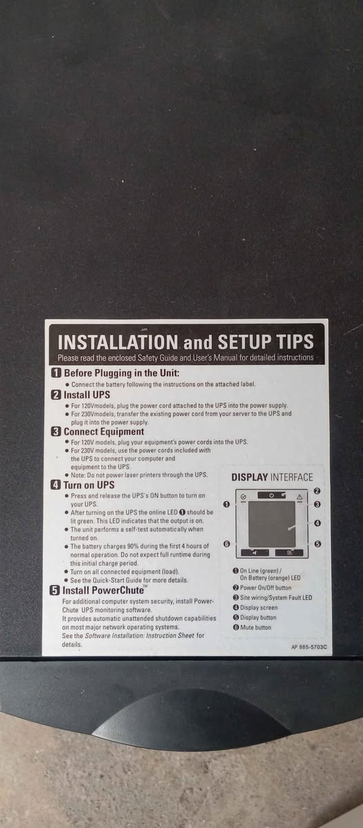 apc شاشە اوروپی اسڵی
ڤۆڵتاجە  شاحینەیە 24ڤۆڵت  دوو دەرچەی هەیە  ٦ ئەمپێر +  ٤ ئەمپێر بۆهەموو ئیشێک دەبێت بۆ ئامێرە پزیشکیەکان دەبێت
نرخ ۲٥۰ هەزار رانية, السليمانية


**إذا كنت صاحب هذا الإعلان وتريد حذفه لأي سبب، رجاءا أرسل رسالة إلى الدعم الفني**