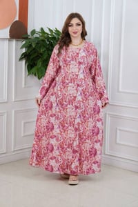 دشداشة نسائي • كشمير مشجر • مقاسات 2XL-5XL