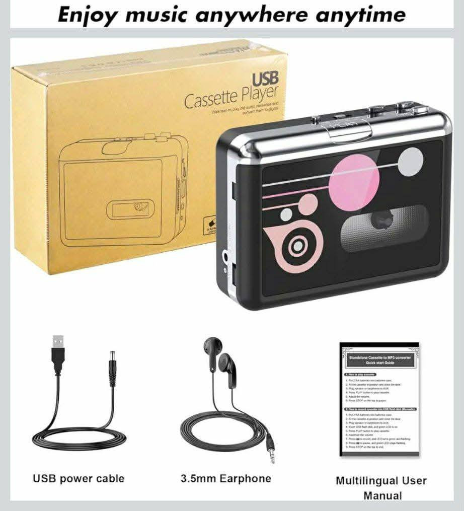 مشغل كاسيت محمول، مسجل موسيقى صوتية رقمية، محول الشريط إلى MP3، يحفظ على محرك أقراص فلاش USB/
يشتغل باتري قلم عدد ٢ وايضا بيه منفذ يشتغل ٥ فولت
يشتغل هيتفون فقط
لوك جديد كارتون مامفتوح شرط
السعر 15 الف 🌹


**إذا كنت صاحب هذا الإعلان وتريد حذفه لأي سبب، رجاءا أرسل رسالة إلى الدعم الفني**