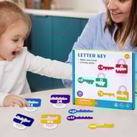 لعبة حروف إنكليزي • خشبية • قفل ومفتاح